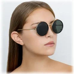 Linda Farrow - 741 C5 Round Sunglasses - Tortoise - Linda Farrow Eyewear - Avvenice