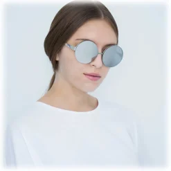 Linda Farrow - 313 C2 Round Sunglasses - Yellow Gold - Linda Farrow Eyewear - Avvenice