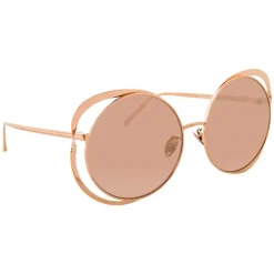 Linda Farrow - 659 C3 Round Sunglasses - Rose Gold - Linda Farrow Eyewear - Avvenice