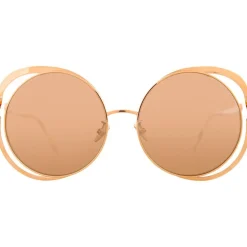 Linda Farrow - 659 C3 Round Sunglasses - Rose Gold - Linda Farrow Eyewear - Avvenice