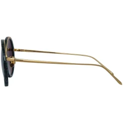 Linda Farrow - 239 C49 Round Sunglasses - Jade - Linda Farrow Eyewear - Avvenice