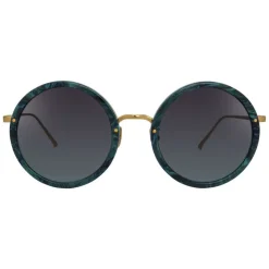 Linda Farrow - 239 C49 Round Sunglasses - Jade - Linda Farrow Eyewear - Avvenice