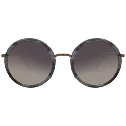 Linda Farrow - 239 C50 Round Sunglasses - Grey Marble - Linda Farrow Eyewear - Avvenice