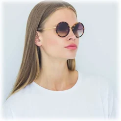 Linda Farrow - 239 C12 Round Sunglasses - Tortoiseshell - Linda Farrow Eyewear - Avvenice