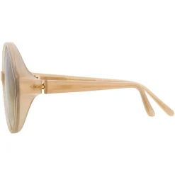 Linda Farrow - 657 C8 Round Sunglasses - Milky Tobacco - Linda Farrow Eyewear - Avvenice