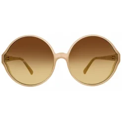 Linda Farrow - 657 C8 Round Sunglasses - Milky Tobacco - Linda Farrow Eyewear - Avvenice