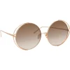 Linda Farrow - 816 C5 Round Sunglasses - Rose Gold - Linda Farrow Eyewear - Avvenice