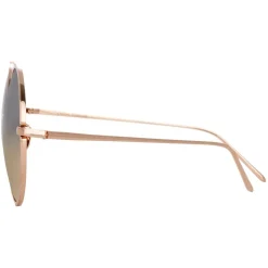 Linda Farrow - 816 C5 Round Sunglasses - Rose Gold - Linda Farrow Eyewear - Avvenice