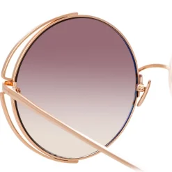 Linda Farrow - 816 C5 Round Sunglasses - Rose Gold - Linda Farrow Eyewear - Avvenice