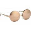 Linda Farrow - 313 C3 Round Sunglasses - Rose Gold - Linda Farrow Eyewear - Avvenice