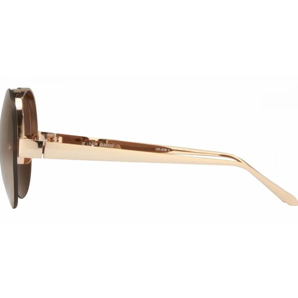 Linda Farrow - 313 C3 Round Sunglasses - Rose Gold - Linda Farrow Eyewear - Avvenice