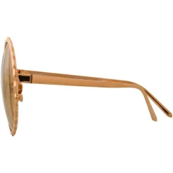 Linda Farrow - 662 C5 Round Sunglasses - Rose Gold - Linda Farrow Eyewear - Avvenice