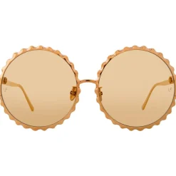 Linda Farrow - 662 C5 Round Sunglasses - Rose Gold - Linda Farrow Eyewear - Avvenice