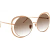 Linda Farrow - 659 C5 Round Sunglasses - Rose Gold - Linda Farrow Eyewear - Avvenice