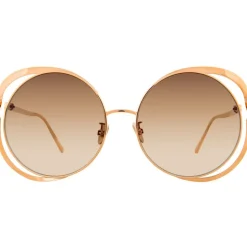 Linda Farrow - 659 C5 Round Sunglasses - Rose Gold - Linda Farrow Eyewear - Avvenice