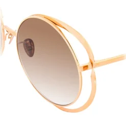 Linda Farrow - 659 C5 Round Sunglasses - Rose Gold - Linda Farrow Eyewear - Avvenice