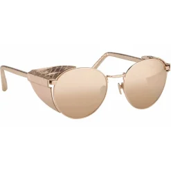 Linda Farrow - 300 C10 Round Sunglasses - Rose Gold - Linda Farrow Eyewear - Avvenice