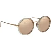 Linda Farrow - 239 C44 Round Sunglasses - Ash - Linda Farrow Eyewear - Avvenice