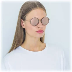 Linda Farrow - 239 C44 Round Sunglasses - Ash - Linda Farrow Eyewear - Avvenice