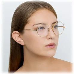 Linda Farrow - 741 C1 Round Sunglasses - Black & Gold - Linda Farrow Eyewear - Avvenice