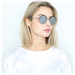 Linda Farrow - 583 C6 Round Sunglasses - White Gold - Linda Farrow Eyewear - Avvenice