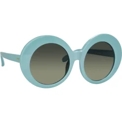 Linda Farrow - 468 C17 Round Sunglasses - Porcelain Blue - Linda Farrow Eyewear - Avvenice