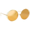 Linda Farrow - 816 C1 Round Sunglasses - Yellow Gold - Linda Farrow Eyewear - Avvenice