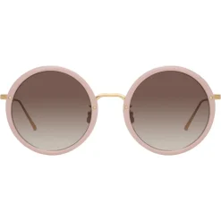 Linda Farrow - 239 C69 Round Sunglasses - Cameo Pink - Linda Farrow Eyewear - Avvenice