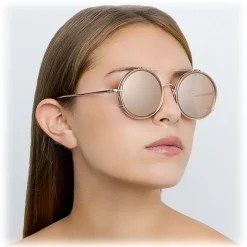 Linda Farrow - 741 C6 Round Sunglasses - Ash - Linda Farrow Eyewear - Avvenice