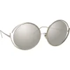Linda Farrow - 680 C2 Round Sunglasses - White Gold - Linda Farrow Eyewear - Avvenice