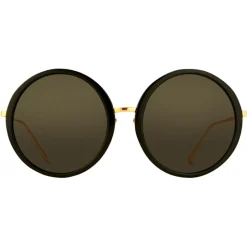 Linda Farrow - 457 C1 Round Sunglasses - Black - Linda Farrow Eyewear - Avvenice