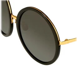 Linda Farrow - 457 C1 Round Sunglasses - Black - Linda Farrow Eyewear - Avvenice