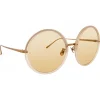Linda Farrow - 457 C18 Round Sunglasses - Milky Peach - Linda Farrow Eyewear - Avvenice