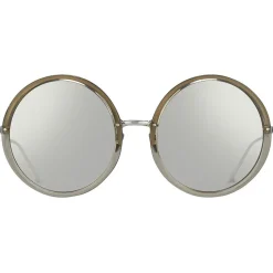 Linda Farrow - 457 C12 Round Sunglasses - Truffle - Linda Farrow Eyewear - Avvenice