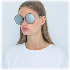 Linda Farrow - 457 C12 Round Sunglasses - Truffle - Linda Farrow Eyewear - Avvenice