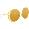 Linda Farrow - 660 C1 Round Sunglasses - Yellow Gold - Linda Farrow Eyewear - Avvenice