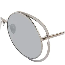 Linda Farrow - 659 C2 Round Sunglasses - White Gold - Linda Farrow Eyewear - Avvenice