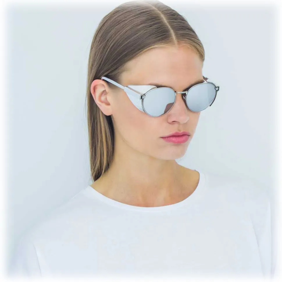 Linda Farrow - 300 C9 Round Sunglasses - White Gold - Linda Farrow Eyewear - Avvenice