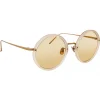 Linda Farrow - 239 C57 Round Sunglasses - Milky Peach - Linda Farrow Eyewear - Avvenice