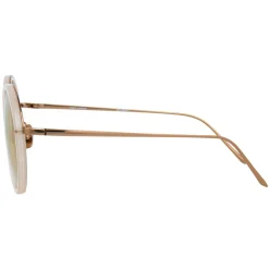 Linda Farrow - 239 C57 Round Sunglasses - Milky Peach - Linda Farrow Eyewear - Avvenice