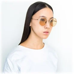 Linda Farrow - 239 C57 Round Sunglasses - Milky Peach - Linda Farrow Eyewear - Avvenice