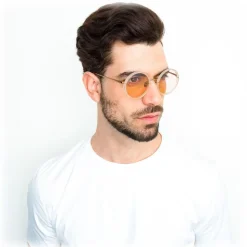 Linda Farrow - 239 C57 Round Sunglasses - Milky Peach - Linda Farrow Eyewear - Avvenice