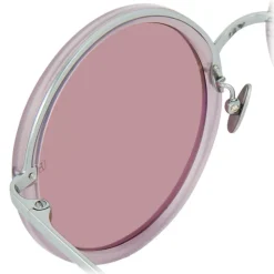 Linda Farrow - 239 C59 Round Sunglasses - Milky Purple - Linda Farrow Eyewear - Avvenice