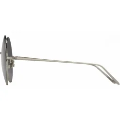 Linda Farrow - 343 C4 Round Sunglasses - White Gold - Linda Farrow Eyewear - Avvenice