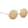 Linda Farrow - 343 C2 Round Sunglasses - Yellow Gold - Linda Farrow Eyewear - Avvenice