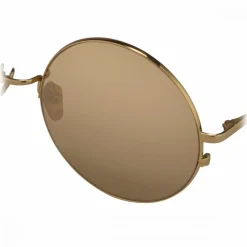 Linda Farrow - 343 C2 Round Sunglasses - Yellow Gold - Linda Farrow Eyewear - Avvenice