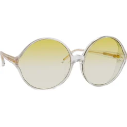 Linda Farrow - 657 C10 Round Sunglasses - Clear - Linda Farrow Eyewear - Avvenice