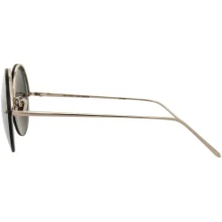 Linda Farrow - 565 C2 Round Sunglasses - White Gold - Linda Farrow Eyewear - Avvenice
