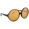 Linda Farrow - 657 C2 Round Sunglasses - Black - Linda Farrow Eyewear - Avvenice