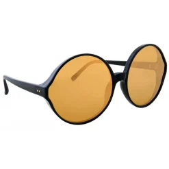 Linda Farrow - 657 C2 Round Sunglasses - Black - Linda Farrow Eyewear - Avvenice